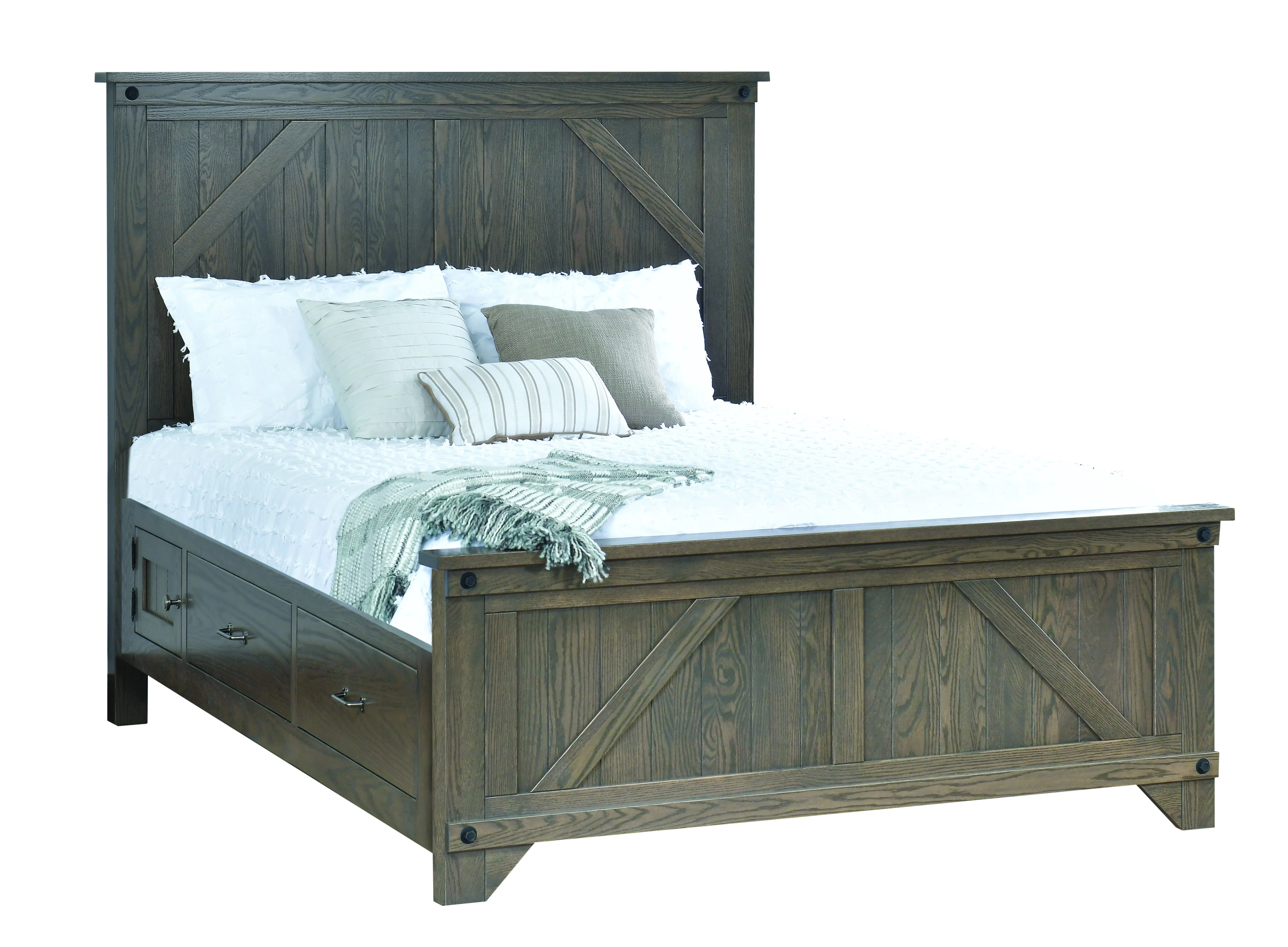 Amish Cambridge Bed with Storage Drawers
