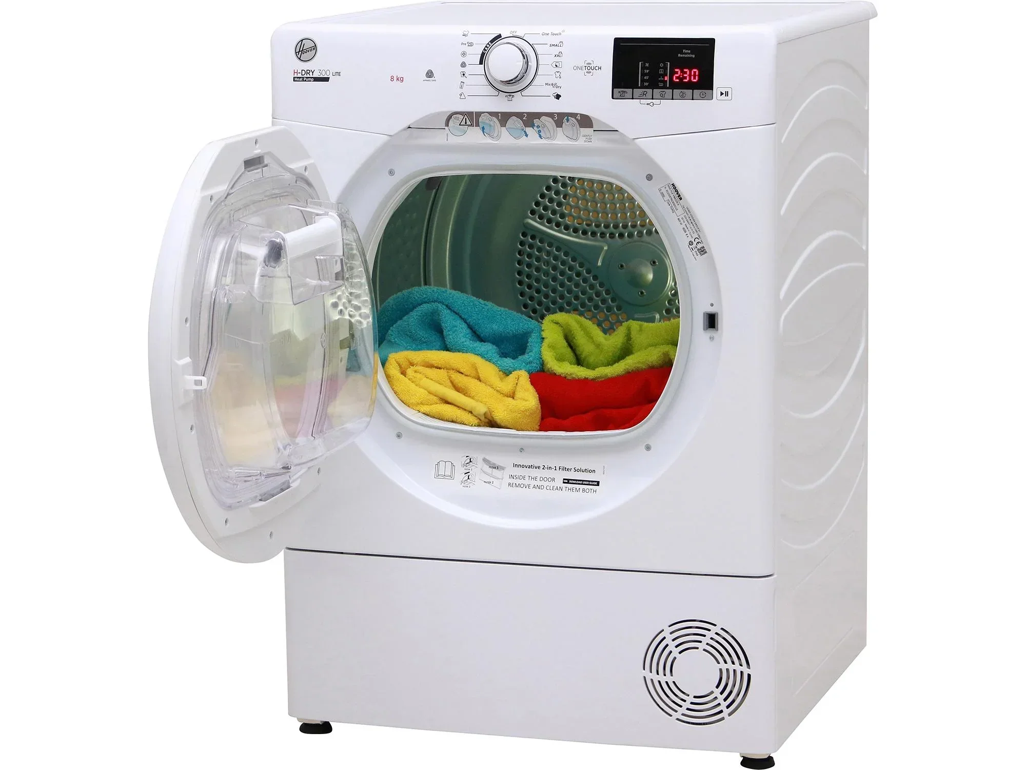 Hoover  8KG Heat Pump Tumble Dryer - White | HLEH8A2DE-80