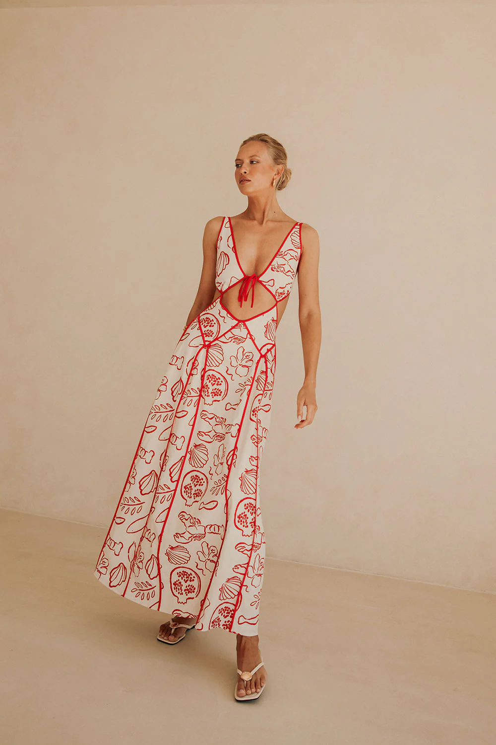 Eliska Dress - Shoreline Red