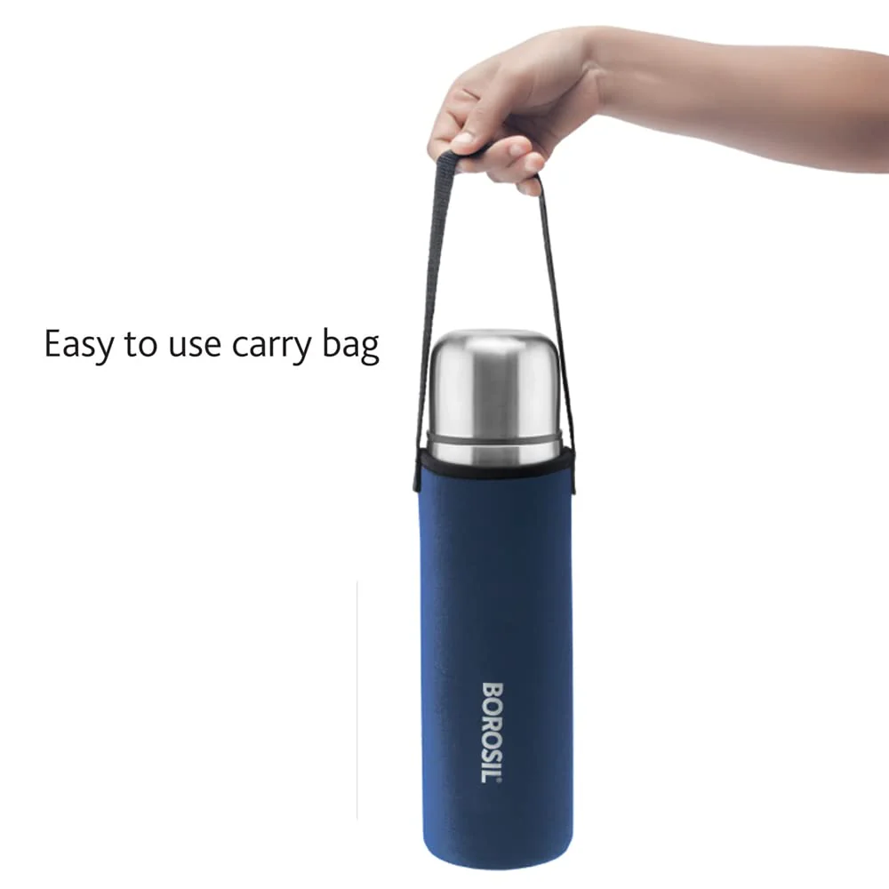 Borosil Thermo Flask, Blue, 500ml