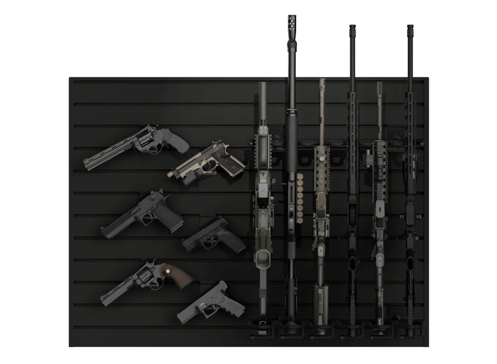 Hold Up Displays Gun Wall Bundle for 6 Rifles and 6 Pistols HD103