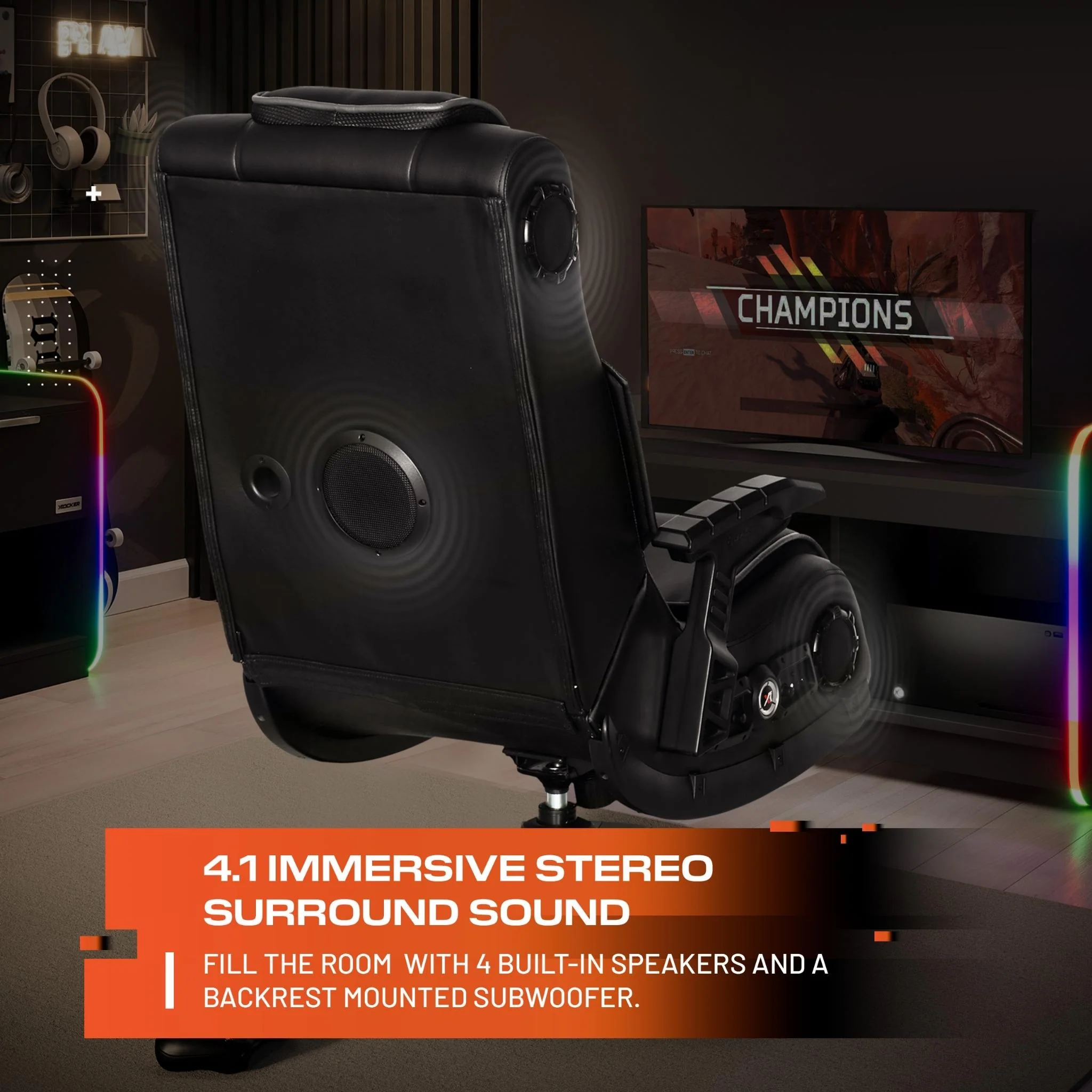 X-Pro 4.1 Audio Console Gaming Chair - Black
