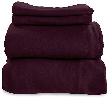 100% Organic Cotton Flat Sheet, 4-Pc Flannel Sheet Set