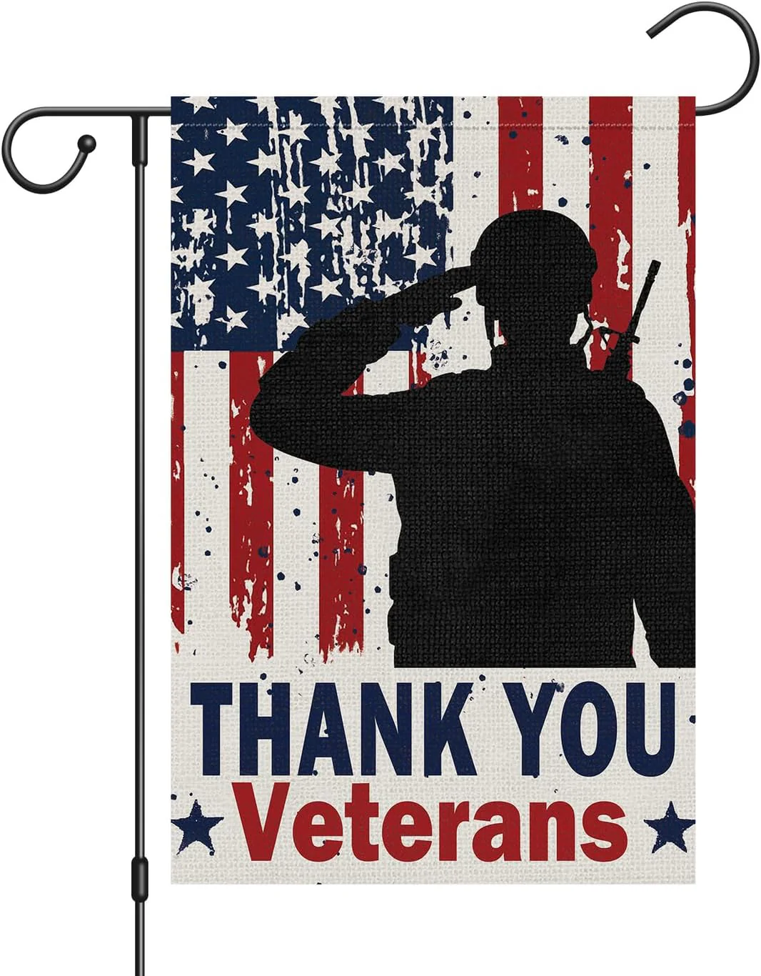 Veterans Day Garden Flag Thank You Veterans 12x18 Inch, 6 Pcs