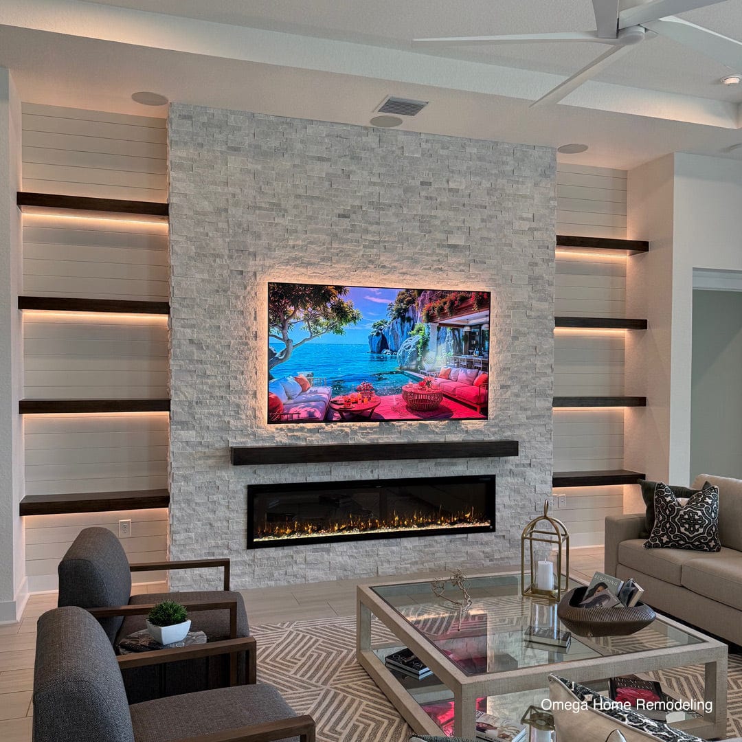 Sideline Elite 84 Inch Recessed Smart Electric Fireplace 80050