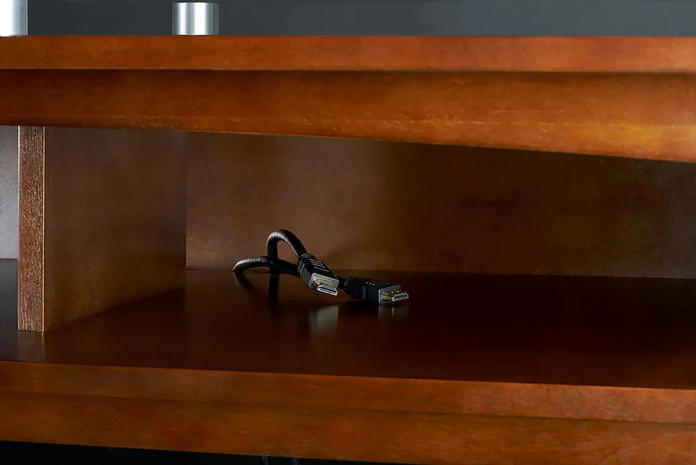 Shelton Electric Fireplace Media Console in Burnished Walnut