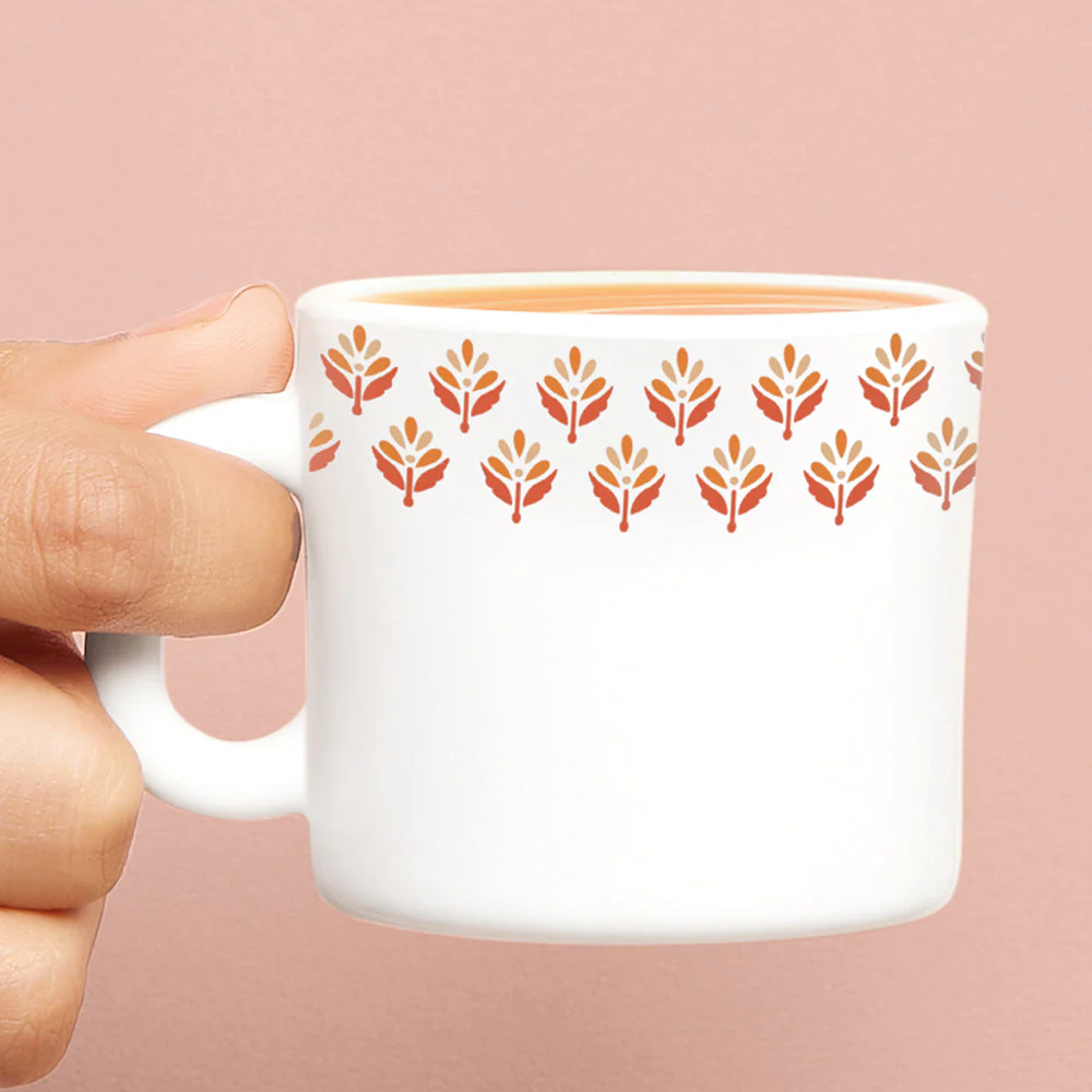 Larah by Borosil Gardenia Mug Set, 240ml x 2