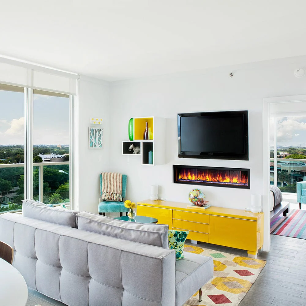 Dynasty 74-in Cascade Linear Electric Fireplace