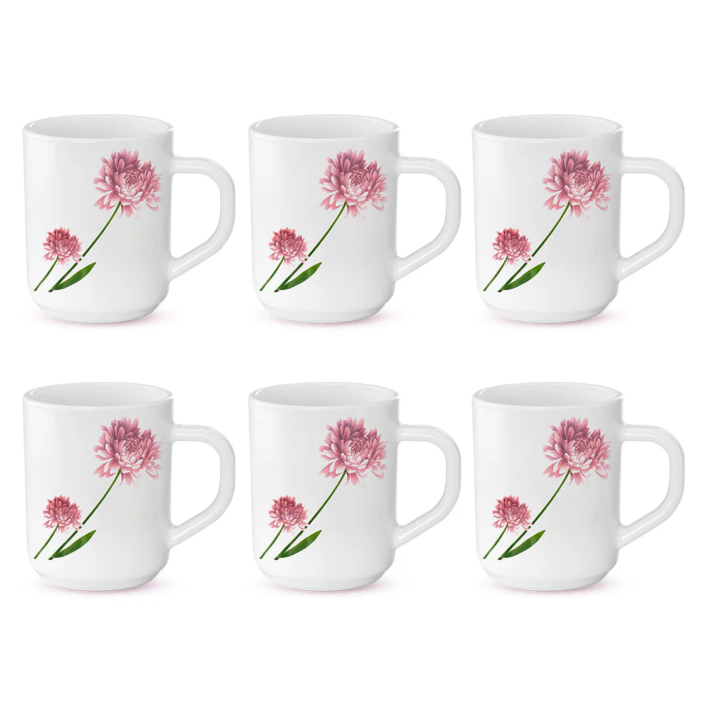 Larah by Borosil Nargis Mug Set, 240ml x 2