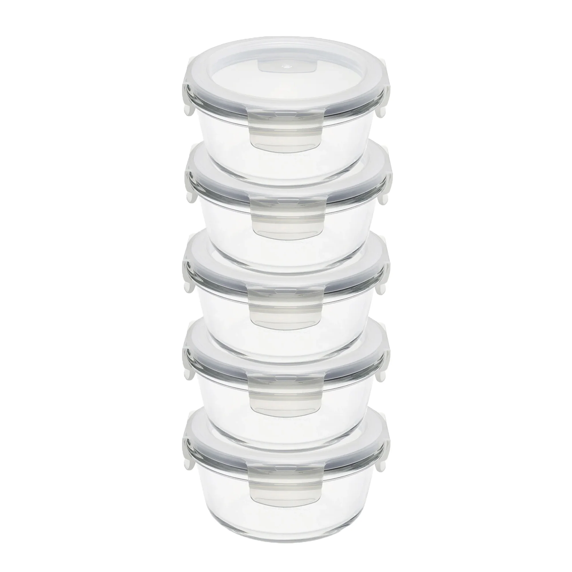 Aqua 5 Piece 950ml Glass Food Storage Container Set Clear