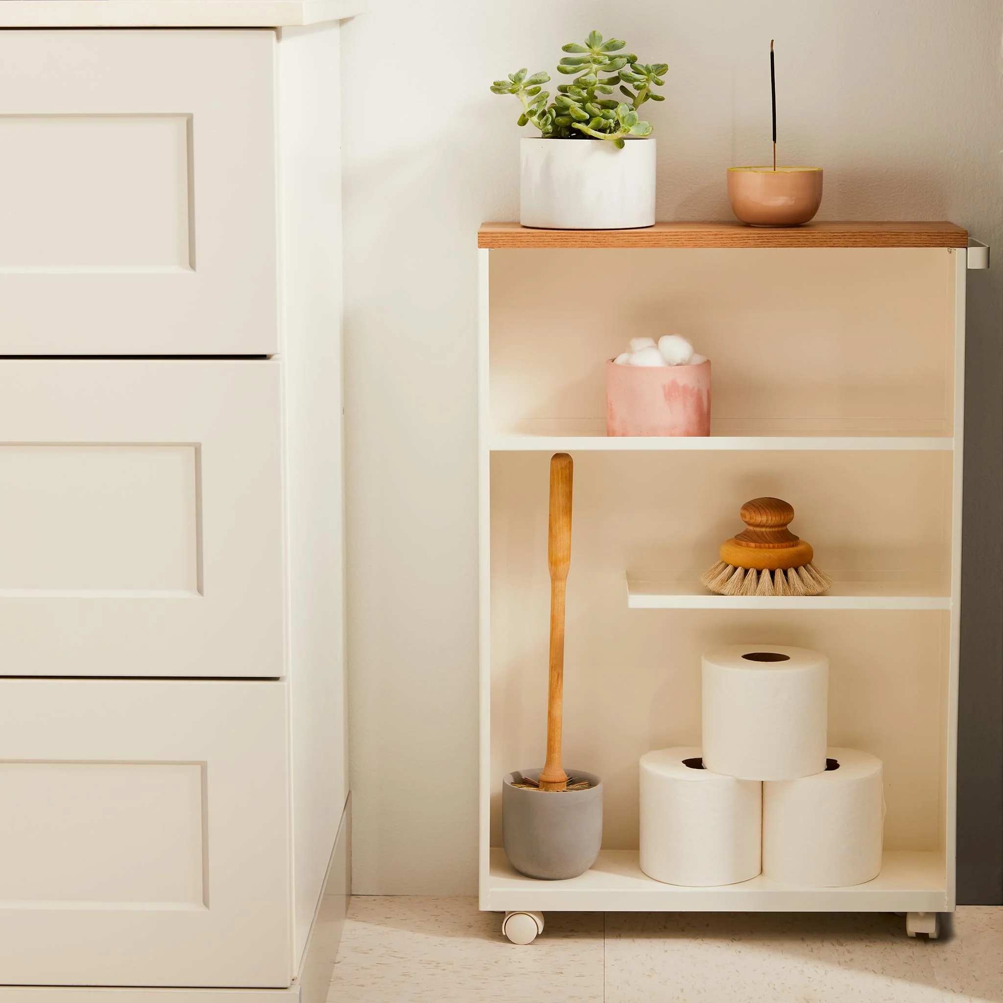 Rolling Slim Bathroom Cart With Handle - Last Call