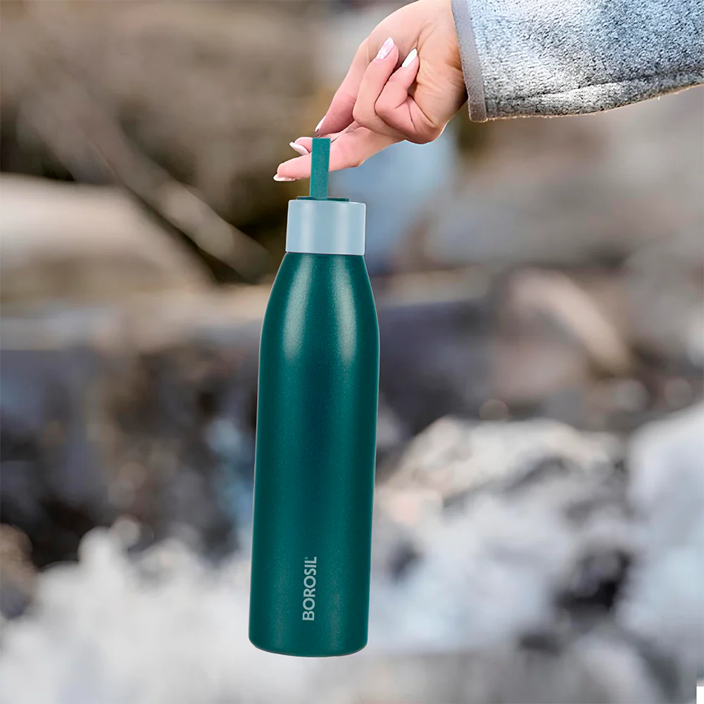 Duomate Vacuum Insulated Stainless Steel Bottle, Green, Personalise