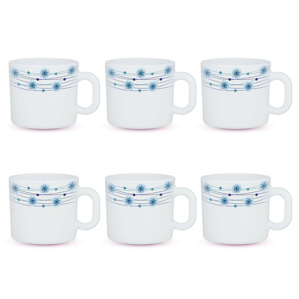 Larah by Borosil Bluebell Mug Set, 240ml x 2
