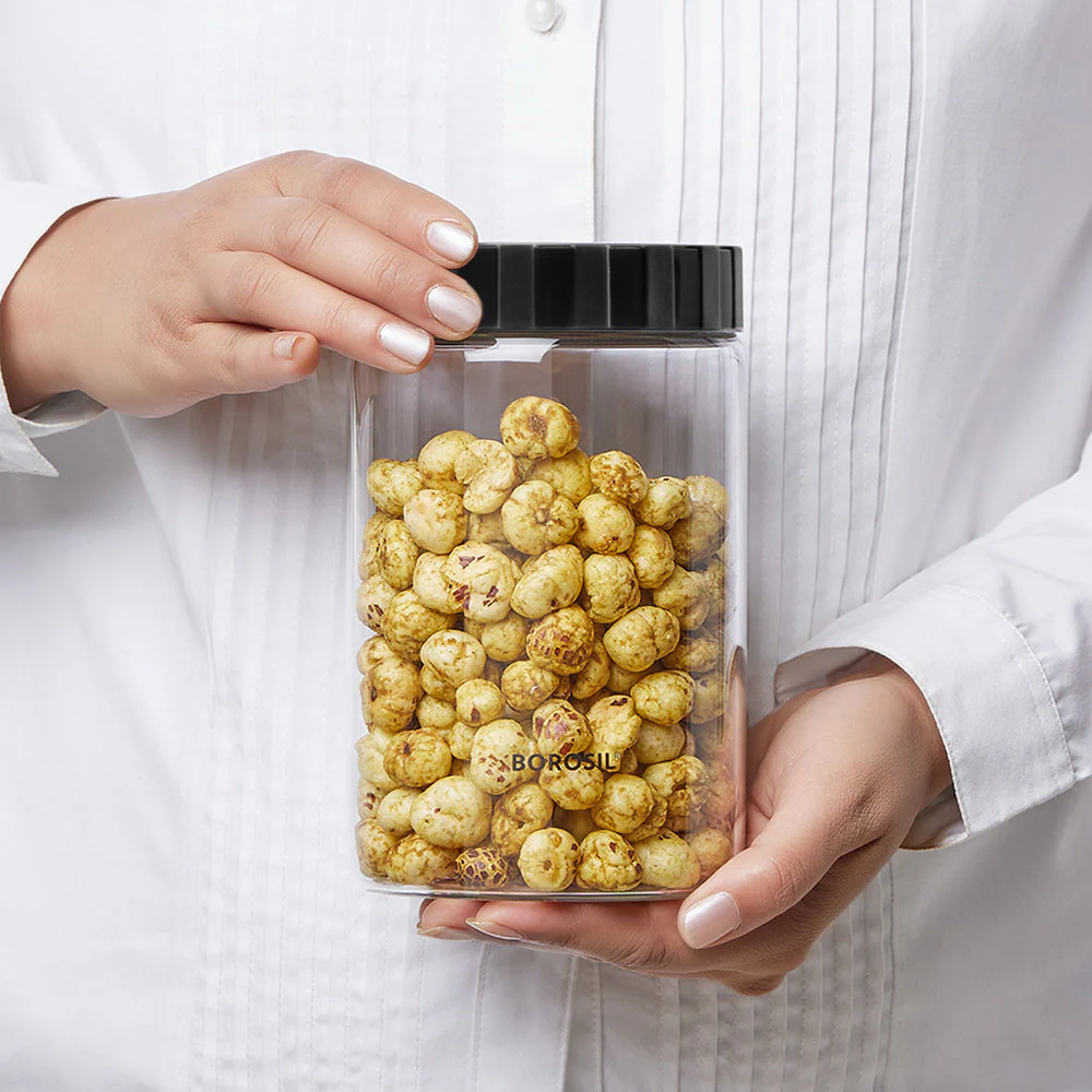 Endura Airtight Glass Jar with Black Lid