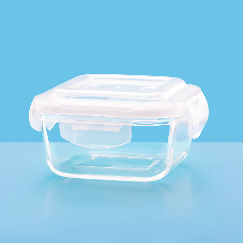 Larah Glass Klip n Store, Square Container