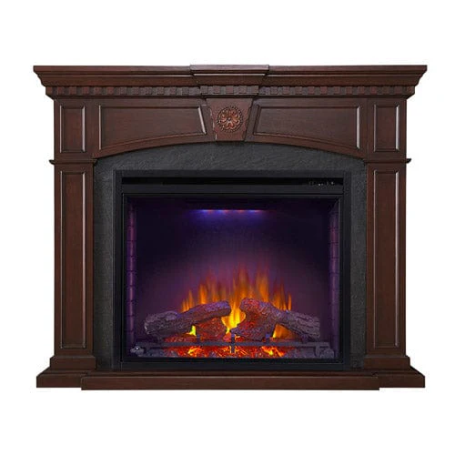 Harlow Electric Fireplace Mantel Package in Mahogany