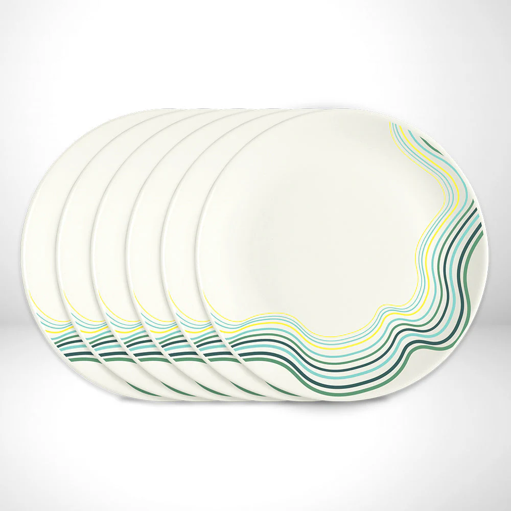 Larah by Borosil Mia Quarter Plates, 6 pc Set