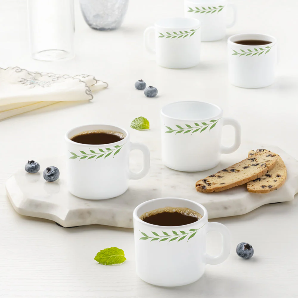 Larah by Borosil Botanica Mug Set, 240ml x 2