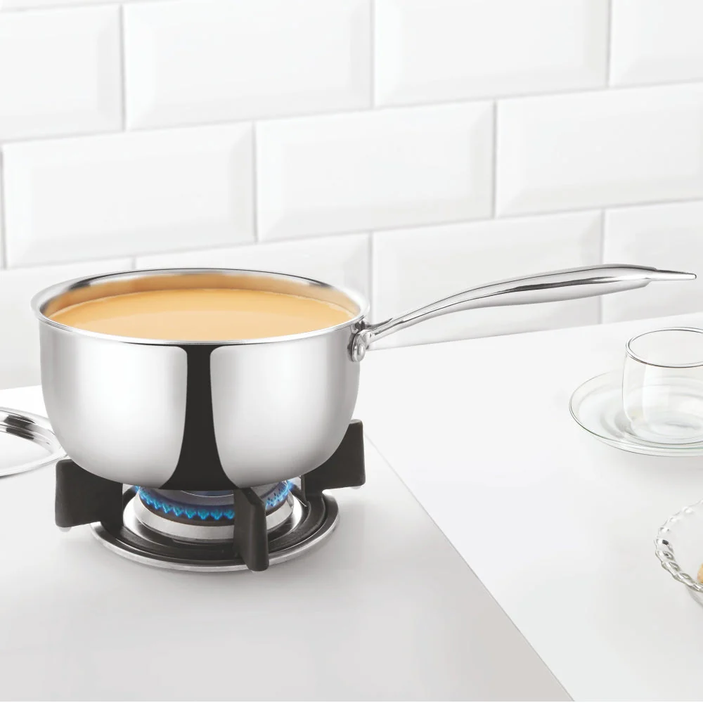 Borosil Cookfresh Triply Saucepan (Steel Handle), 3.1L
