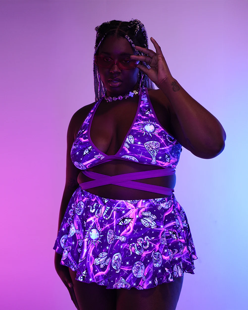 Rolita Couture x iHR Metaphysical Mami Cross Back Top