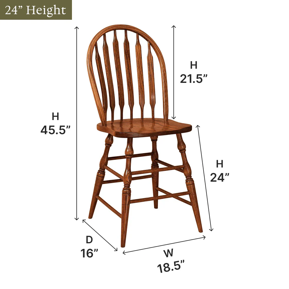 Amish Bent Paddle Bar Chair