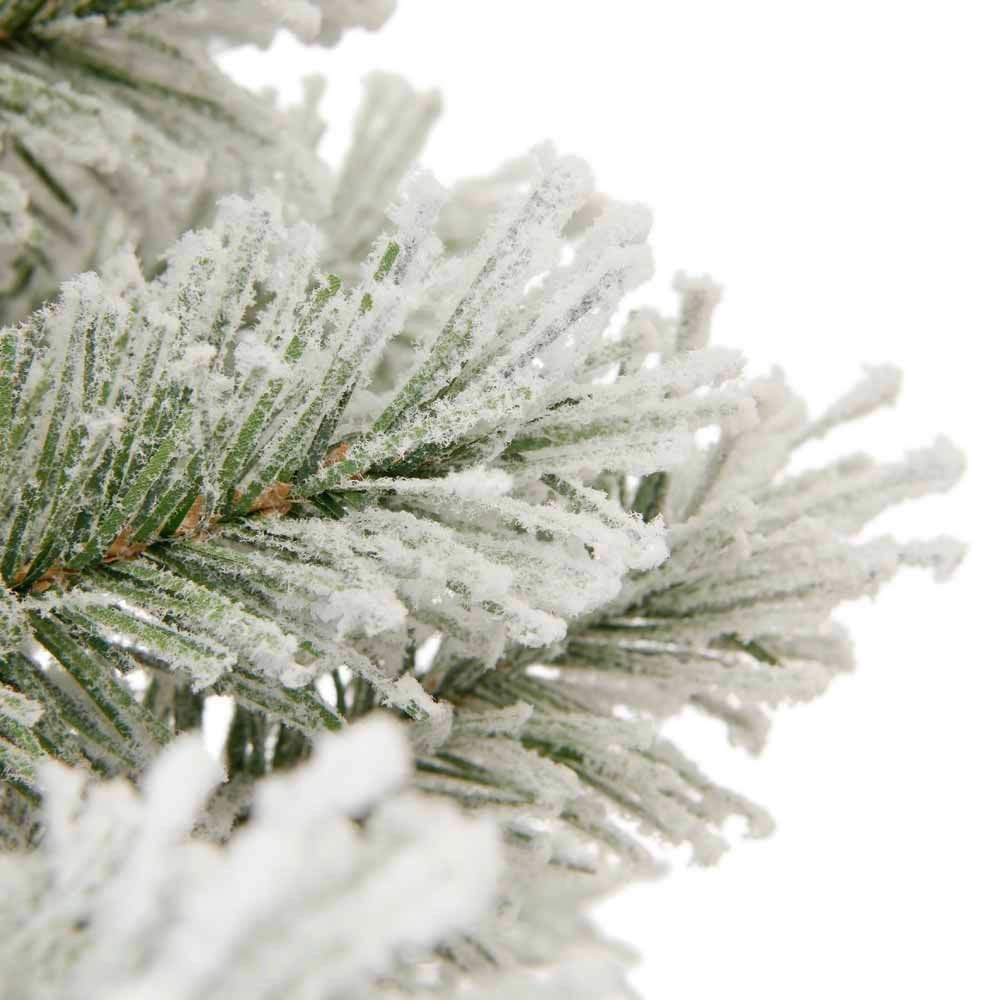 Neo Christmas Tree Artificial 7-Foot Half Slim Snow Flocked