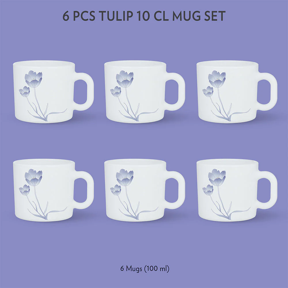 Larah by Borosil Tulip Mug Set, 240ml x 2