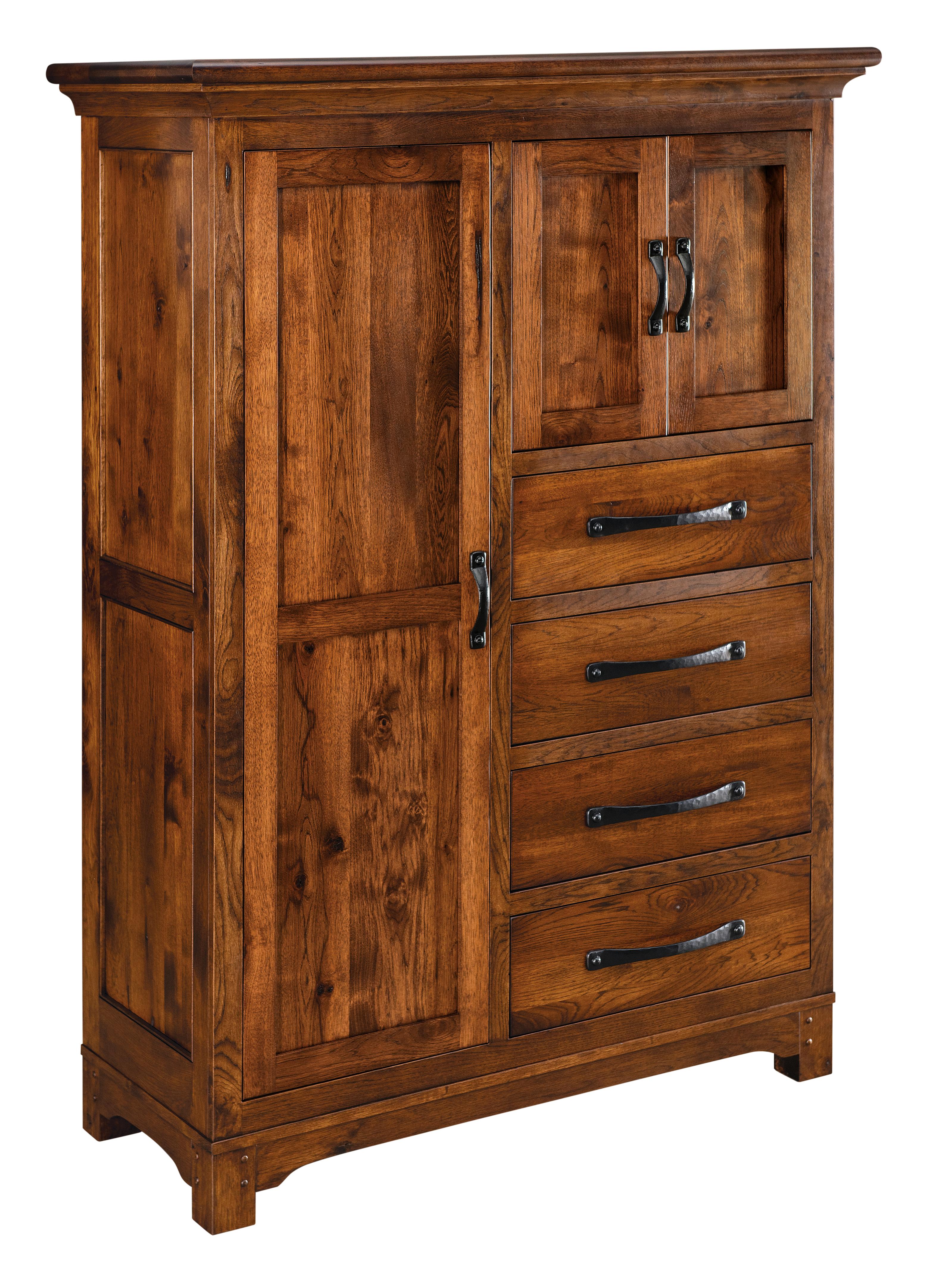 Amish Farmhouse Four Drawer Three Door Chifferobe