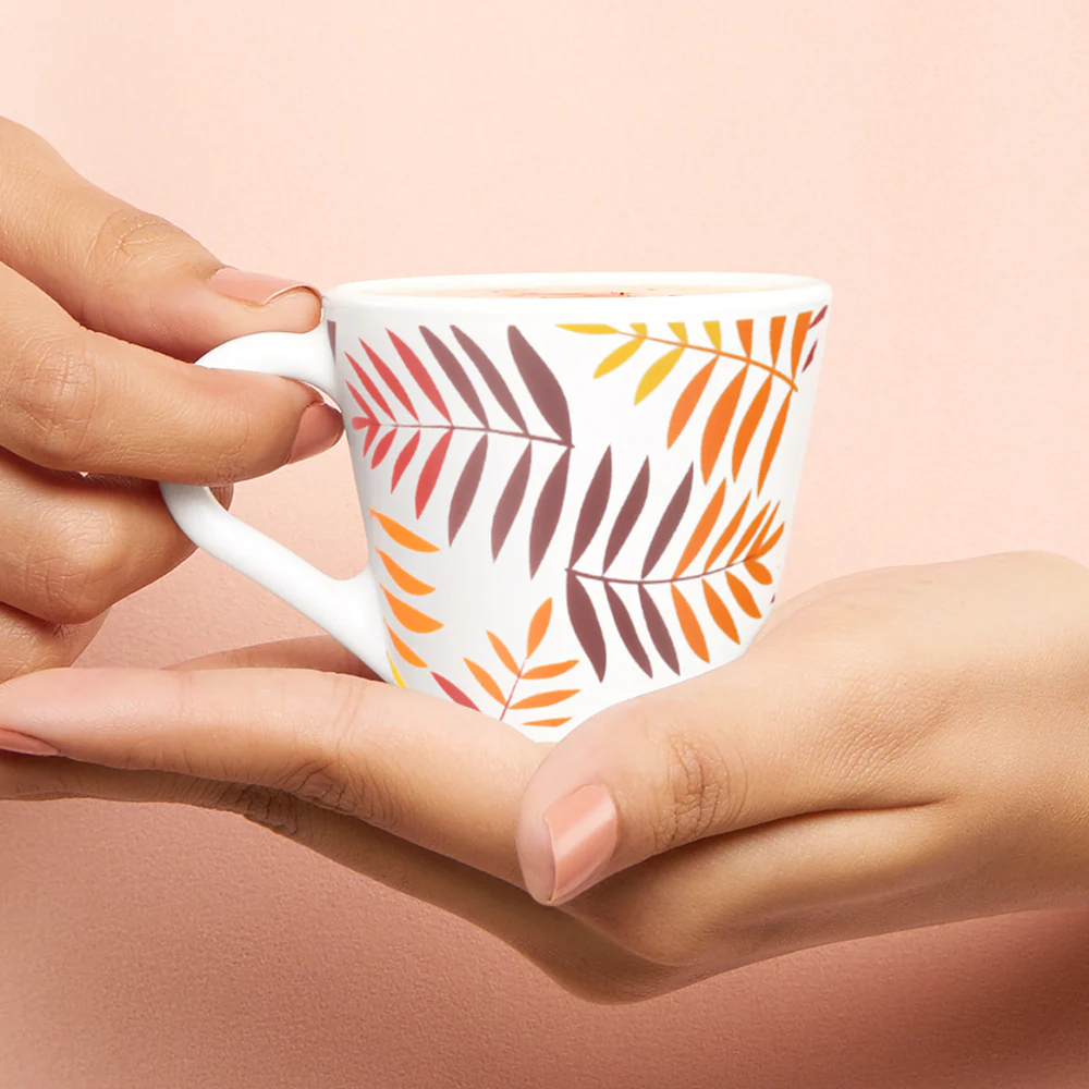 Larah by Borosil Novelty Costa Mug Set, 110ml x 6