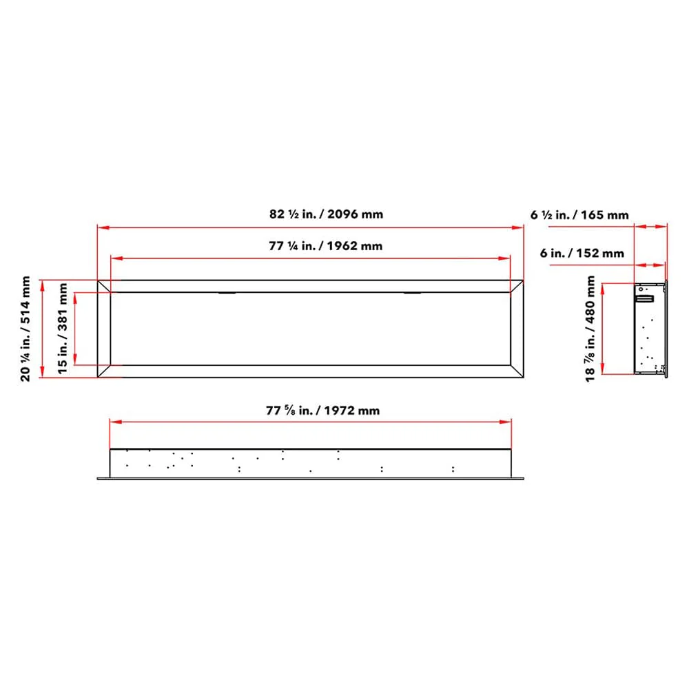 Dynasty 82-in Cascade Linear Electric Fireplace
