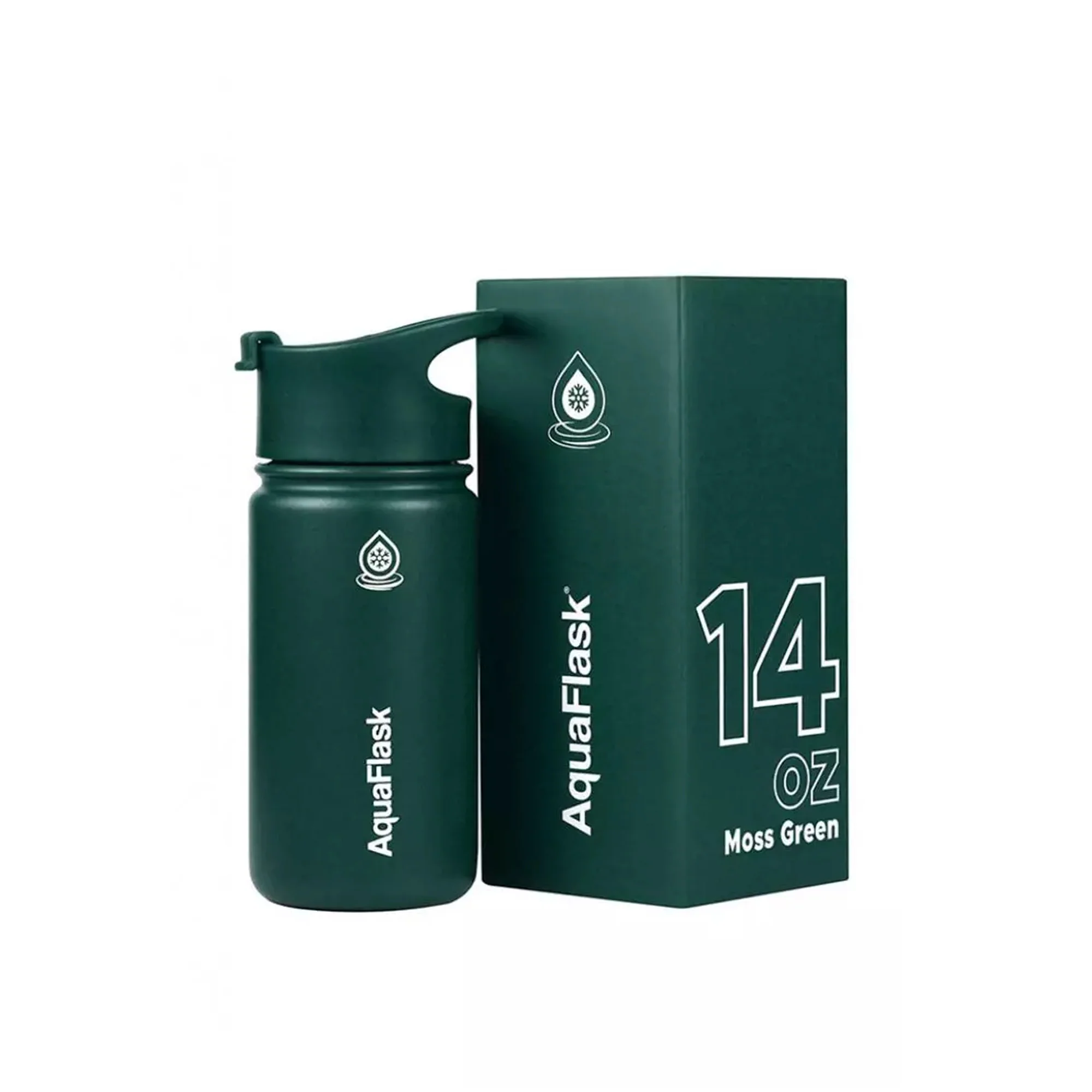Aquaflask 414ml Flask Moss Green