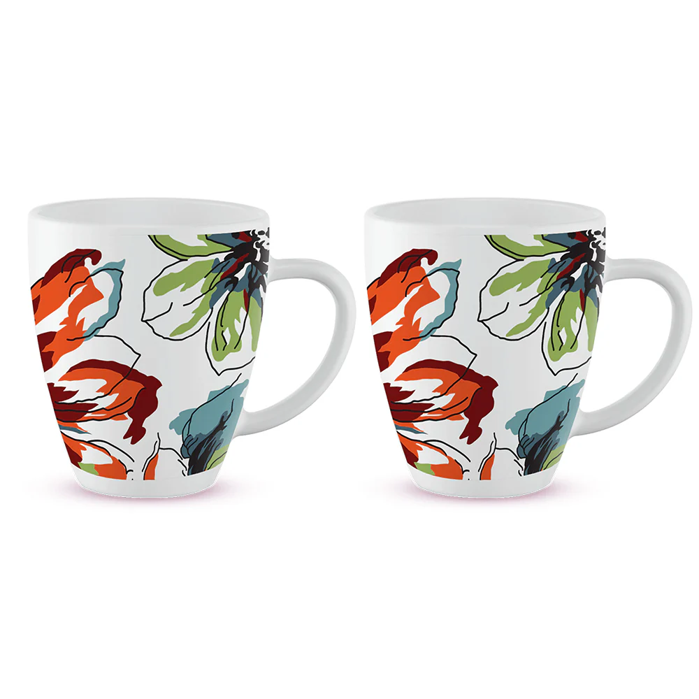Larah by Borosil Bali Mug Set, 400ml x 2