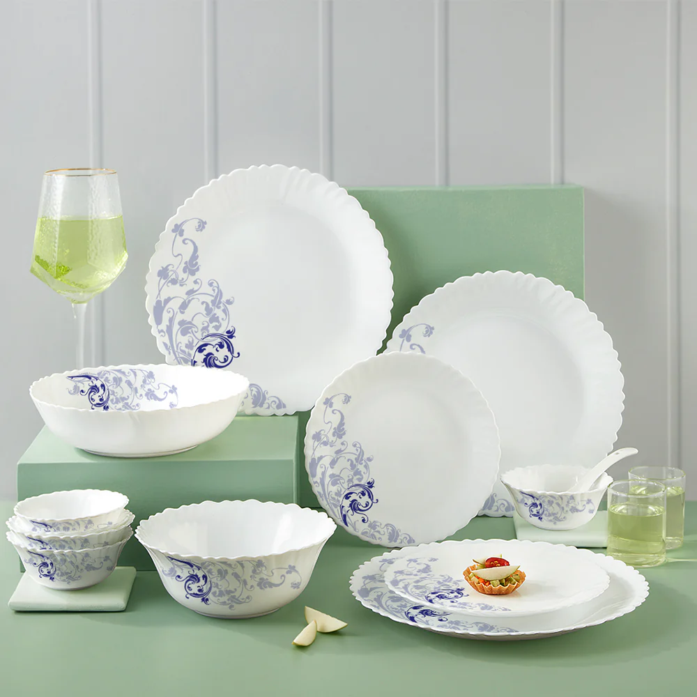 Larah by Borosil Blue Eve 35 pc Dinner Set