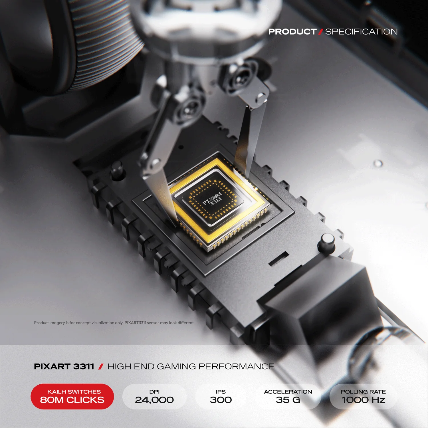 Artemis | 1K 52g Ultra-light Hot-Swap Tri-Mode Gaming Mouse