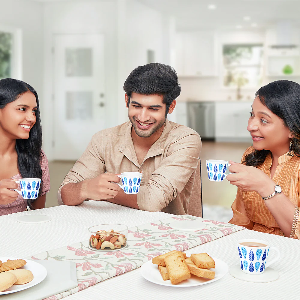 Larah by Borosil Novelty Fable Mug Set, 110ml x 6