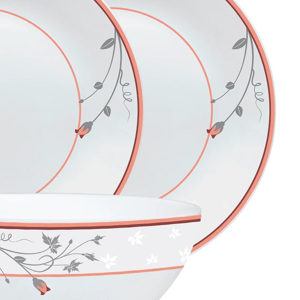 Larah by Borosil Quartz Dinner Set, 19 pc