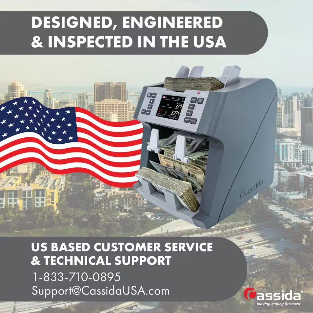 Cassida 9900R Two-Pocket Mixed Denomination Bill Reader