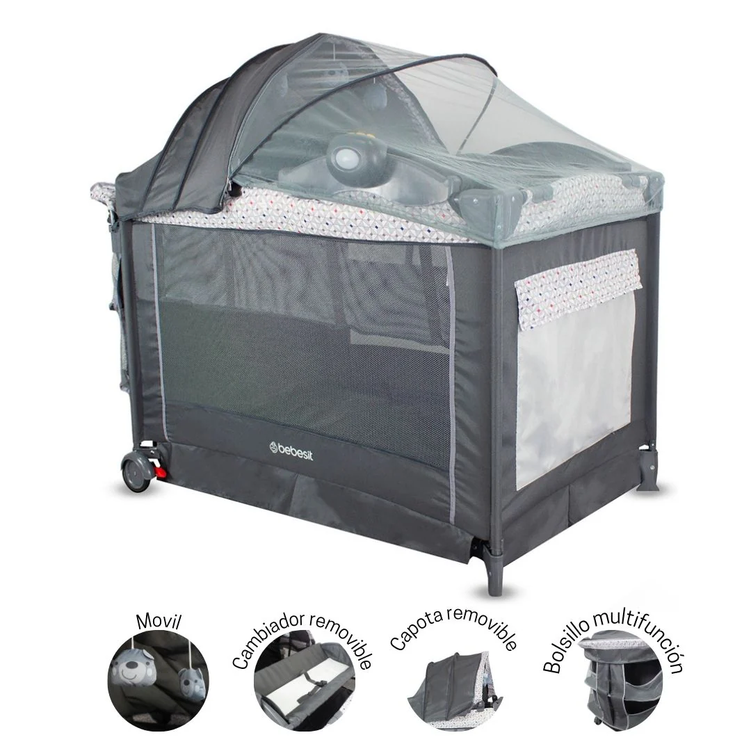 CUNA CORRAL PLAY VERONA 6070 NEGRO BEBESIT -