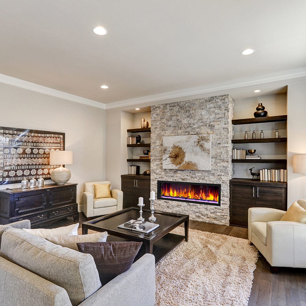 Dynasty 64-in Cascade Linear Electric Fireplace