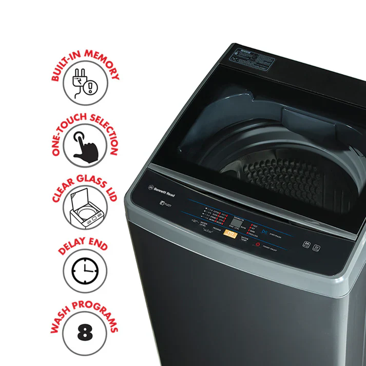 Bennett Read 12kg Top Loader Washing Machine Dark Grey