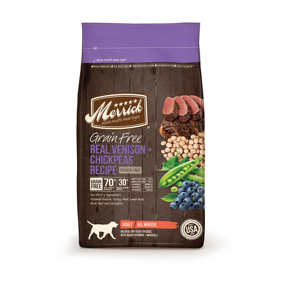 Merrick® Grain Free Real Venison & Chickpeas Recipe Dog Food 22 Lbs