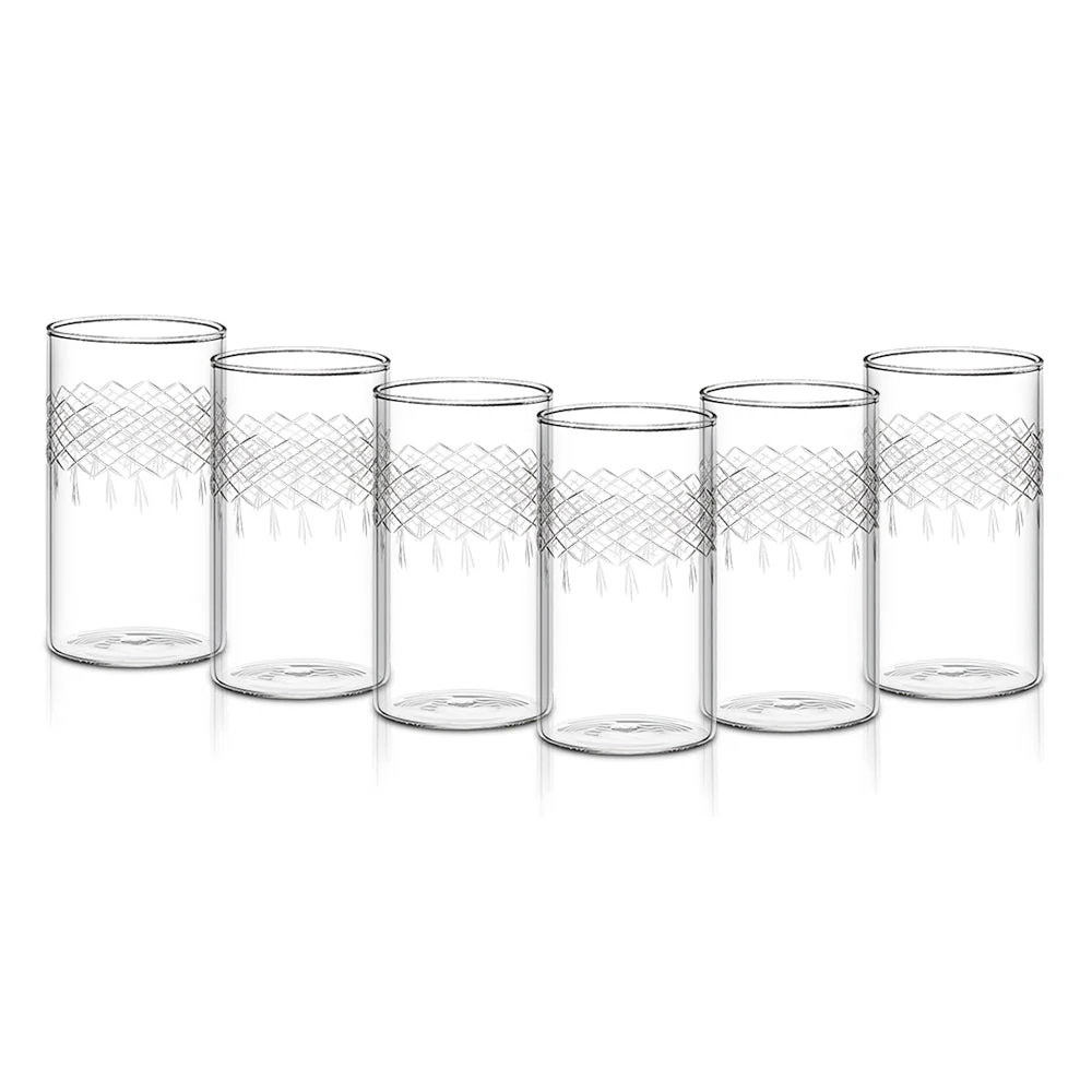 Borosil Bracelet Glass, Set of 6, 350ml