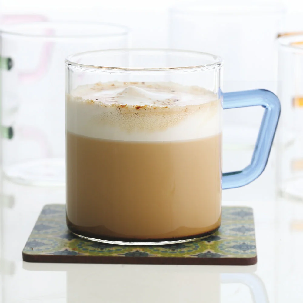 Borosil Blue Vision Classic Mug Set, 190ml x 6