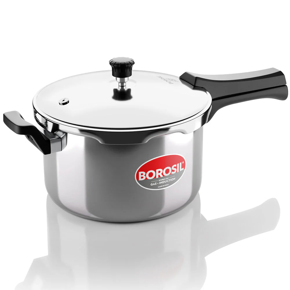 Borosil Presto Tri-Ply Outer Lid Pressure Cooker, 5L
