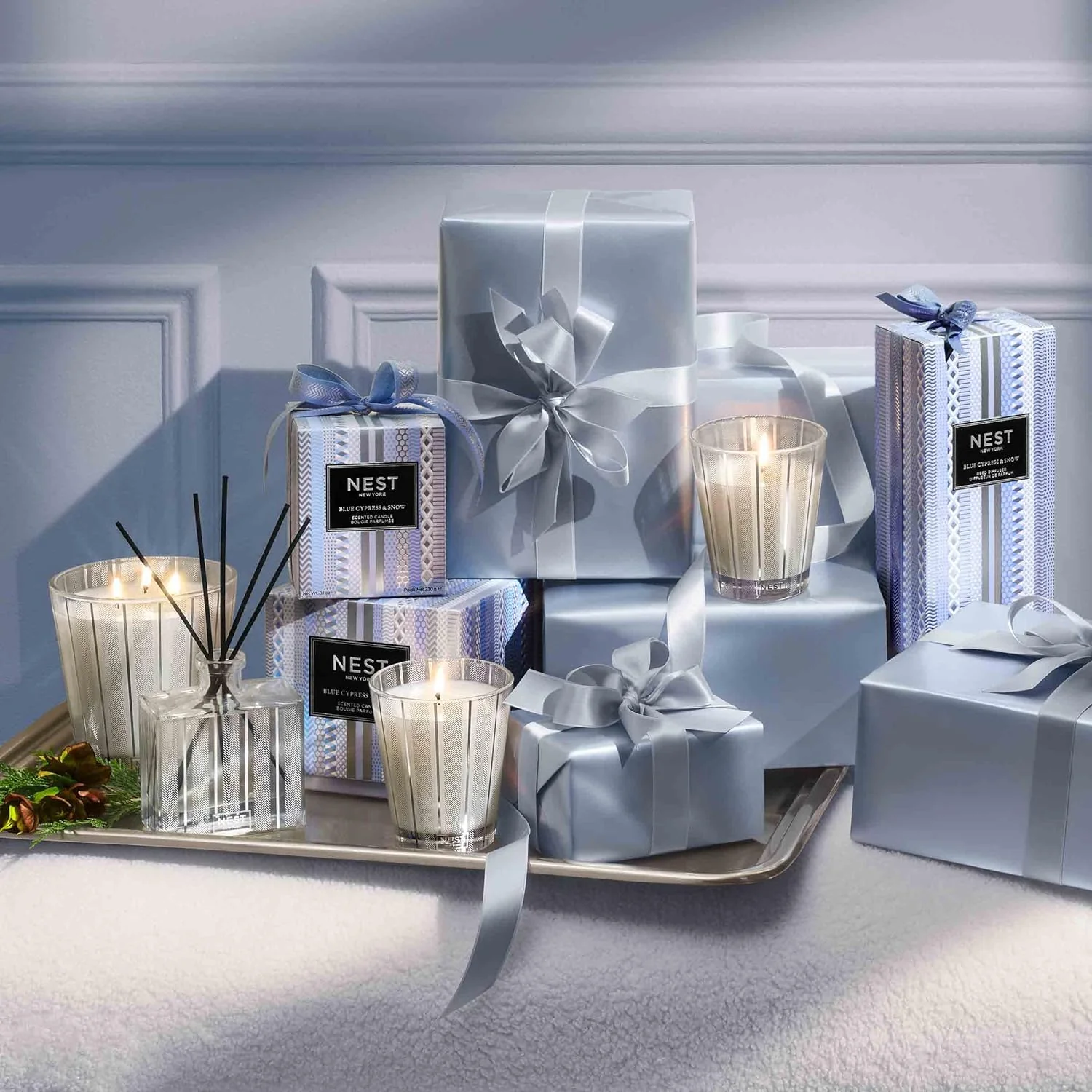 Scented Classic Candle, Holiday - 8.1 oz - Up to 60-Hour Burn Time - Reusable Glass Vessel