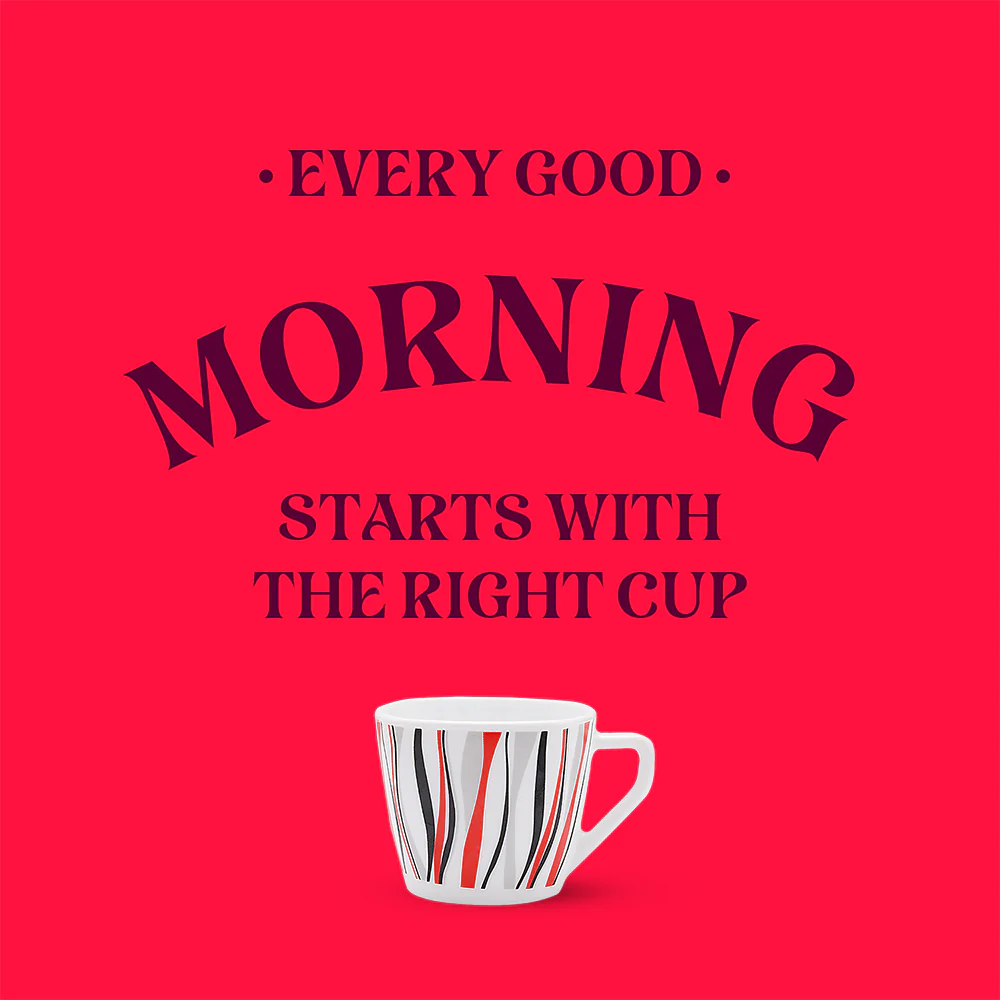 Larah By Borosil Rio Red Cup Set