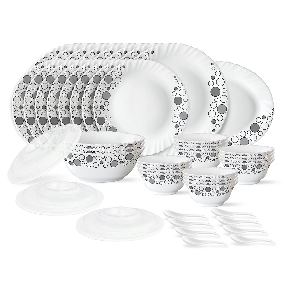 Larah by Borosil Luna 47 pc Dinner Set
