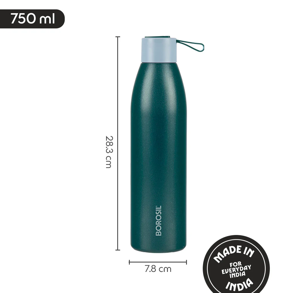Duomate Vacuum Insulated Stainless Steel Bottle, Green, Personalise