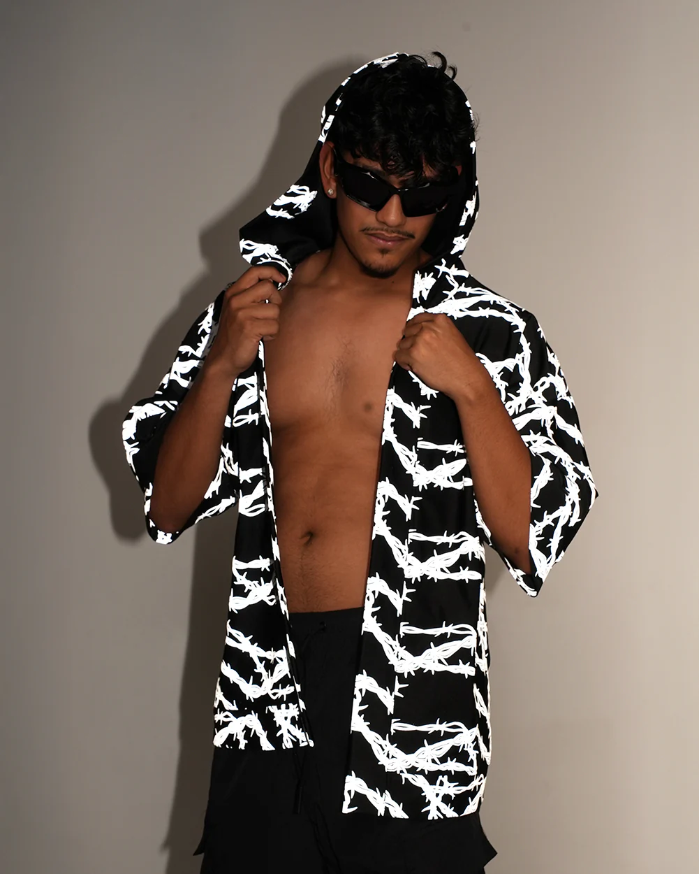 Live Wire Silver Reflective Robe