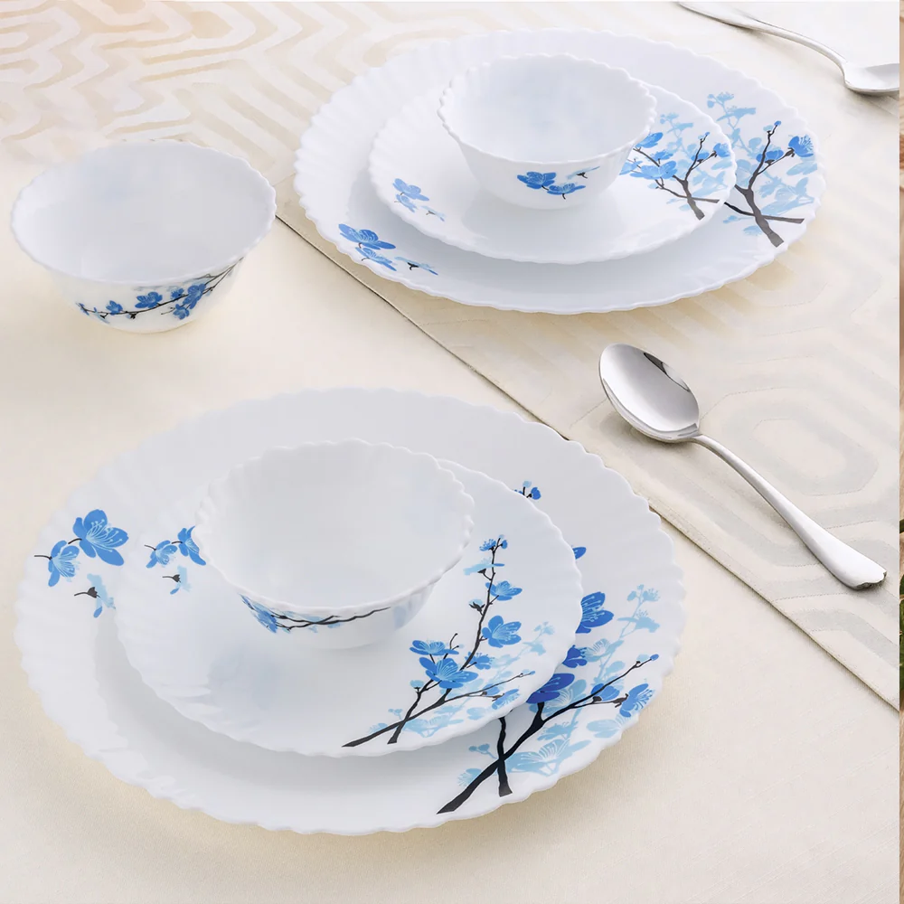 Larah by Borosil Mimosa Dinner Set, 12 pc